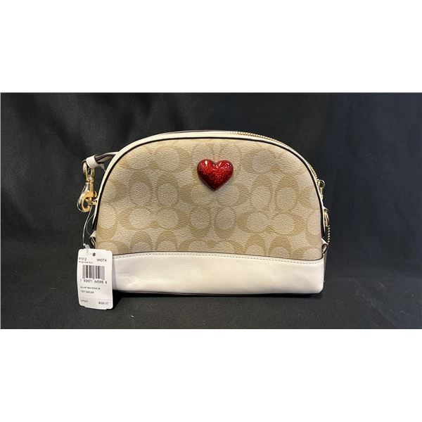 *NEW WITH TAGS* COACH DOME CROSSBODY BAG WITH RED HEART EMBELLISHMENT