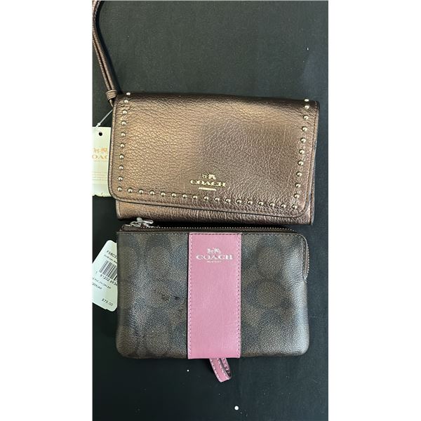 *NEW WITH TAGS* (2) COACH LEATHER WRISTLETS