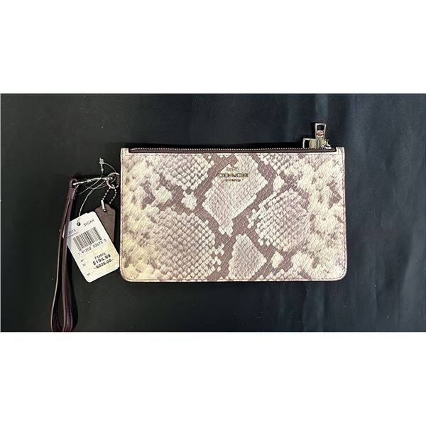 *NEW WITH TAGS* COACH PYTHON PATTERN DOUBLE ZIPPERED WRISTLET