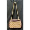 Image 2 : *NEW* COACH SIGNATURE CANVAS CROSSBODY BAG WITH OXBLOOD LEATHER FLAP