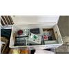 Image 4 : PALLET OF ASSORTED SET DEC: BROCHURE DISPLAYS, CONTROL PANEL, BEDDING SET, CONSTRUCTION PAPER & MORE