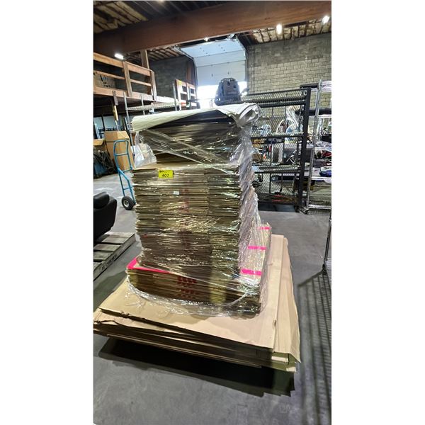 PALLET OF ASSORTED BROKEN DOWN CARDBOARD BOXES - *MUST TAKE ALL ON PALLET*