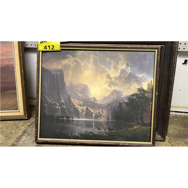 FRAMED LANDSCAPE PRINT: 23" X 18" FRAMED