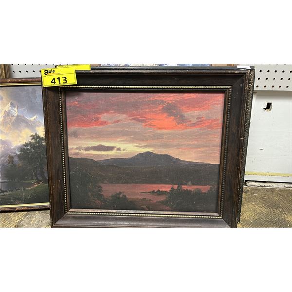 FRAMED LANDSCAPE PRINT: 24" X 20" FRAMED