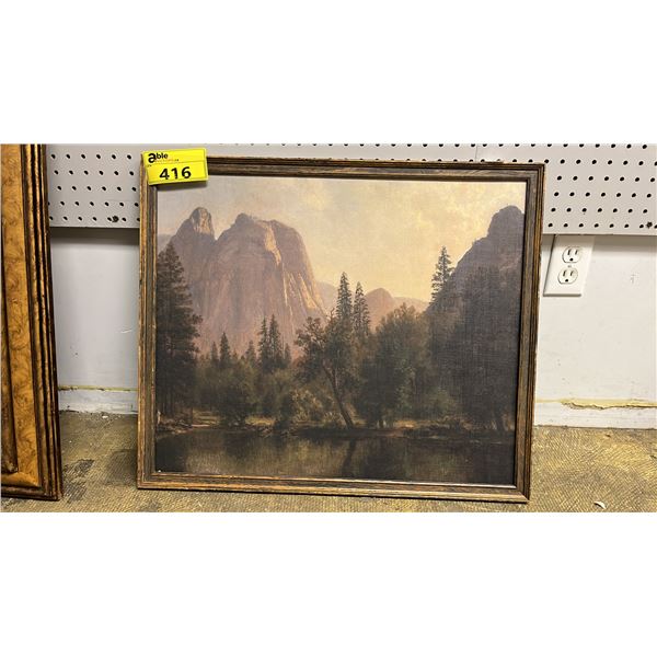 FRAMED LANDSCAPE PRINT: 25.5" X 21.5" FRAMED