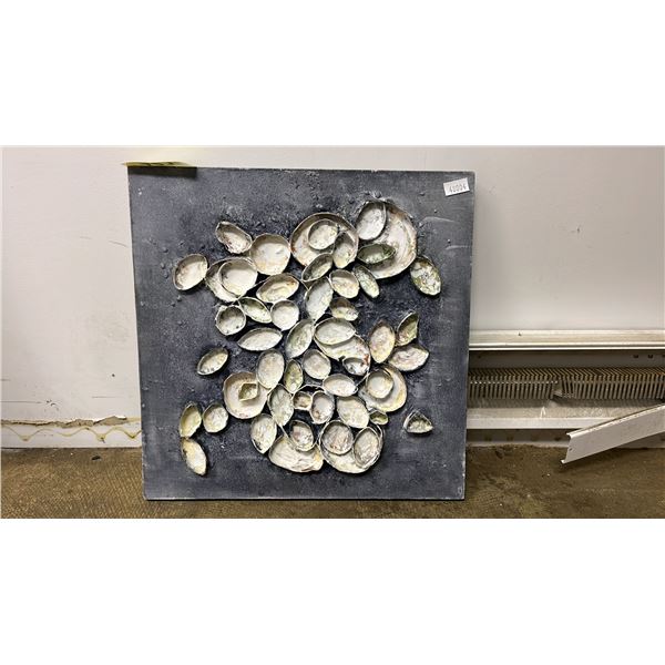 3D PAPER ART ON PAINTED CANVAS: 20"X 20"