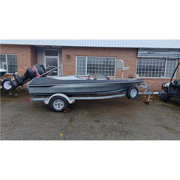 1977 APOLLO 16' 4" FIBERGLASS BOAT WITH KEYS, ATTACHED MERCURY 125 OUTBOARD MOTOR,