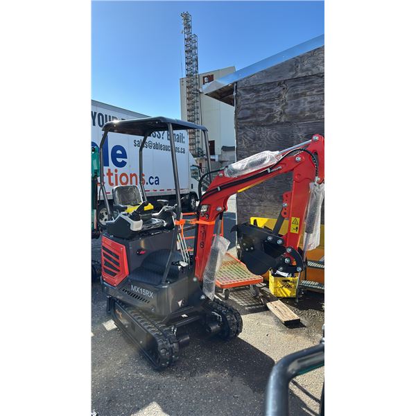 *NEW* CFG INDUSTRIAL MX15RX MINI EXCAVATOR WITH KEY & REPAIR TOOLBOX - 940KG LOAD CAPACITY
