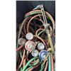 Image 4 : BIN OF WELDING HOSE, GAUGES & TORCH