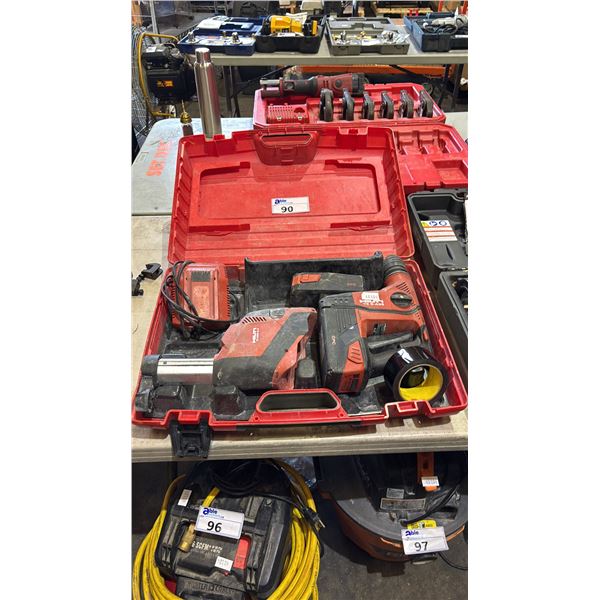 HILTI TE 6-A36 CORDLESS ROTARY HAMMER, HILTI TE DRS-6-A DUST REMOVAL SYSTEM, (2) BATTERIES, CHARGER,