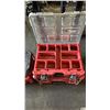 Image 5 : MILWAUKEE PACKOUT 3 COMPARTMENT PORTABLE TOOLBOX WITH SOME PVC PIPE CONTENTS