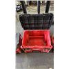 Image 6 : MILWAUKEE PACKOUT 3 COMPARTMENT PORTABLE TOOLBOX WITH SOME PVC PIPE CONTENTS