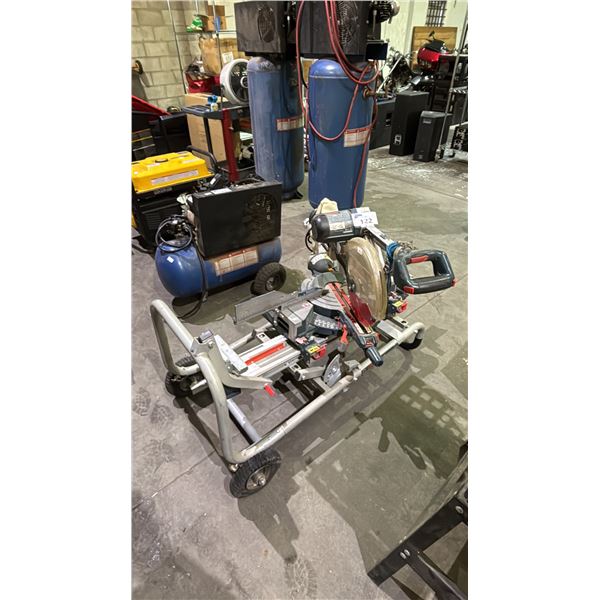 BOSCH 5412L SLIDING COMPOUND MITER SAW ON PORTABLE ADJUSTABLE STAND