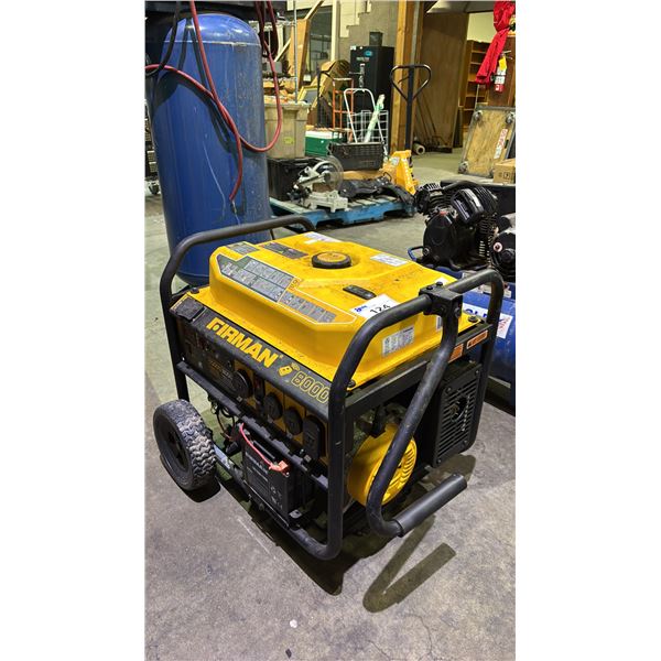 FIRMAN 8000 8 GALLON PORTABLE GAS GENERATOR