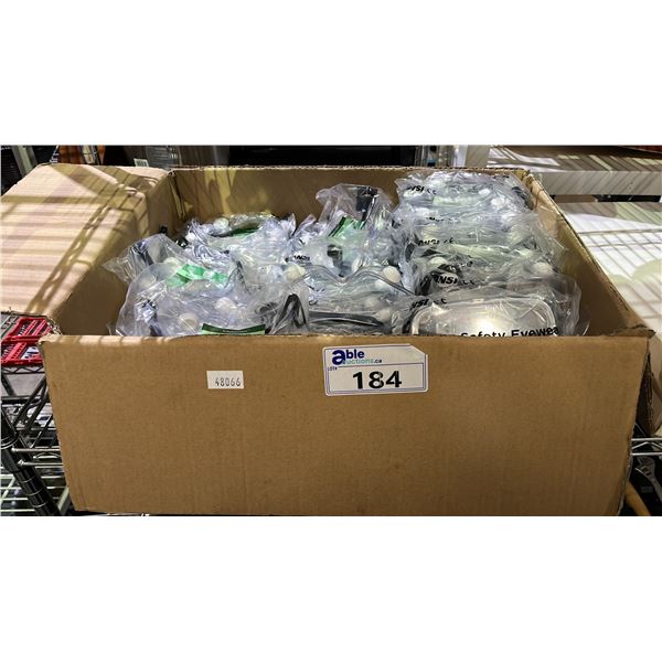BOX OF NEW SAFETY GOGGLES
