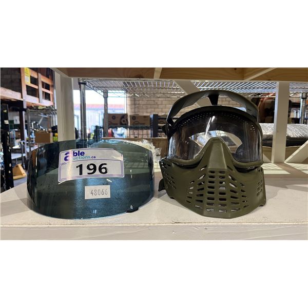 FULL FACE PAINTBALL MASK & SEPARATE DARK VISOR