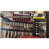 Image 4 : TOTE OF ASSORTED WRENCHES, UTILITY KNIFE SET, SOCKET SETS & MORE