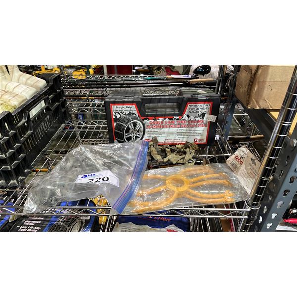 CABLE LINK TIRE CHAINS, RUBBER TIRE CHAIN TENSIONERS, CRAMPONS & HEAVY DUTY CAM BOLTS