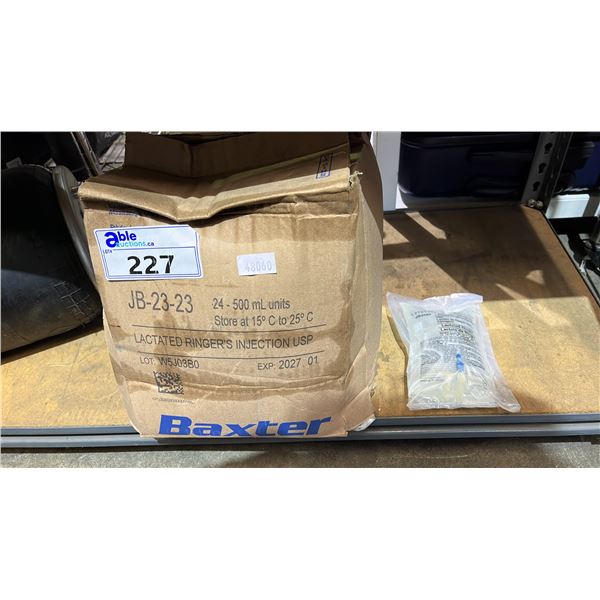 BOX OF LACTATED RINGER'S INJECTION USP - INTRAVENOUS FLUID & ELECTROLYTE REPLENISHMENT
