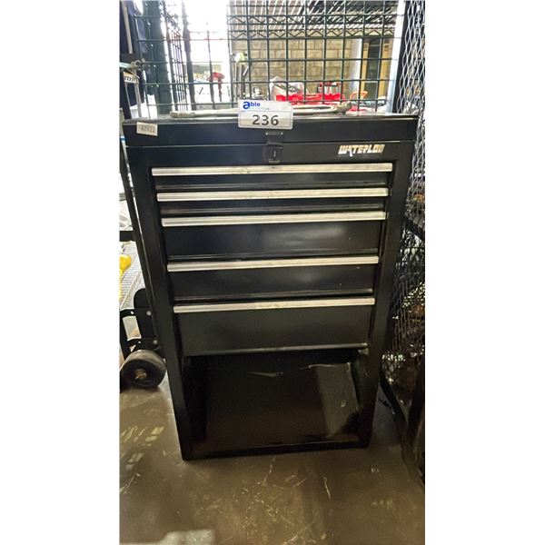 WATERLOO 36.5"T TOOL CABINET WITH HASP & STAPLE LOCKS & CONTENTS: WRENCHES, SOCKETS & MORE