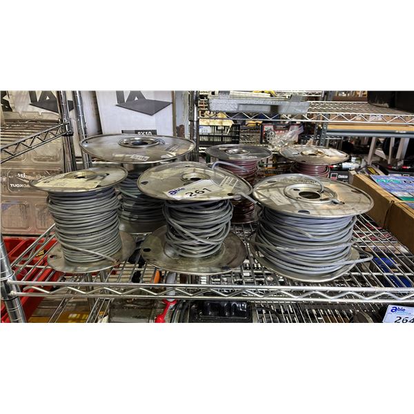 (6) SPOOLS OF ASSORTED CABLE