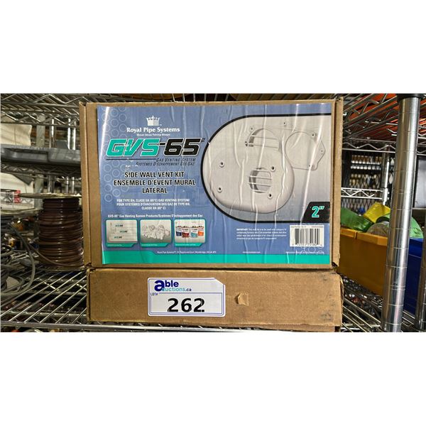 (2) ROYAL PIPE SYSTEMS GVS-65 SIDE WALL VENT KITS FOR TYPE BH, CLASS 11A GAS VENTING SYSTEMS