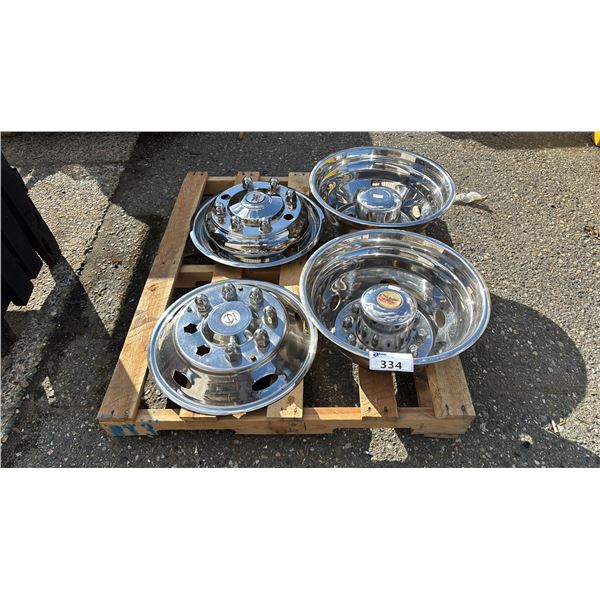 4 19.5" STAINLESS STEEL WHEEL COVERS