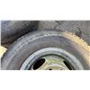 Image 3 : SET OF 2 FIRESTONE STEELTEX RADIAL R4S LT225/75R16 TIRES MOUNTED ON 8 BOLT METAL RIMS & MICHELIN