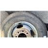 Image 4 : SET OF 2 FIRESTONE STEELTEX RADIAL R4S LT225/75R16 TIRES MOUNTED ON 8 BOLT METAL RIMS & MICHELIN