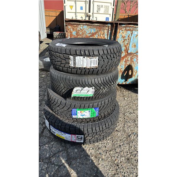 4 ASSORTED *NEW* TIRES INCLUDING; COOPER EVOLUTION WINTER 205/60R16 92T, NEXEN N'BLUE ALL SEASON 2