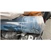 Image 2 : ROLLING METAL CART & CONTENTS: WOVEN POLYPROPYLENE BAGS, PLASTIC SHEETING & MORE