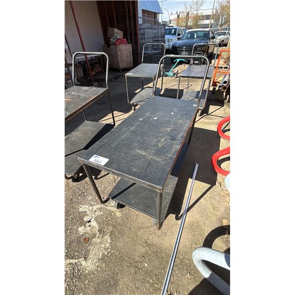 2-TIER ROLLING METAL CART