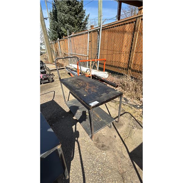 2-TIER ROLLING METAL CART