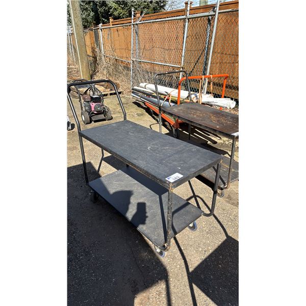 2-TIER ROLLING METAL CART