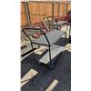 Image 3 : 2-TIER ROLLING METAL CART