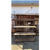 Image 3 : 4 TIER METAL ROLLING METAL RACK WITH WOOD SHELVES: APPROX. 71.5"W X 75.5"T X 16"D