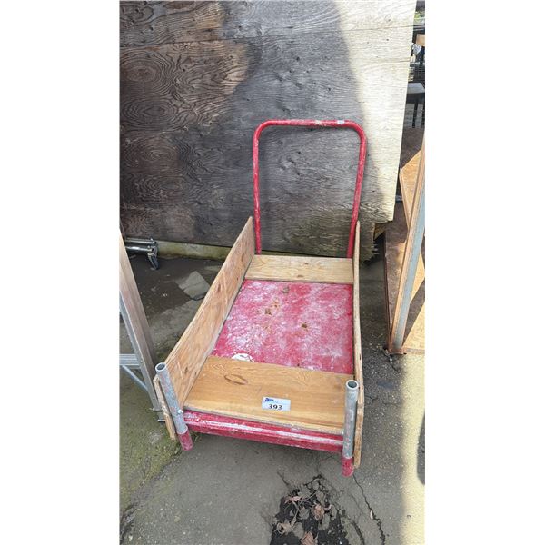 WOOD & METAL ROLLING CART