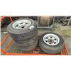 Image 1 : (3) MICHELIN LT195/75 R14 TIRES & 1 ULYSSES ST P205/70R14 TIRE