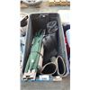 Image 2 : TOTE OF ASSORTED MEN'S RUBBER BOOTS & FOLDING CHAIR