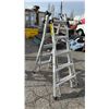 Image 1 : FEATHERLITE 13' - 22' ADJUSTABLE, EXTENDABLE, FOLDABLE ALUMINUM STEP LADDER