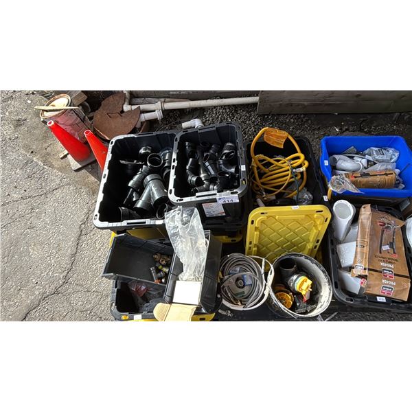 PALLET OF ASSORTED PIPES, PIPE FITTINGS & HOSES *MUST TAKE ALL ON PALLET*