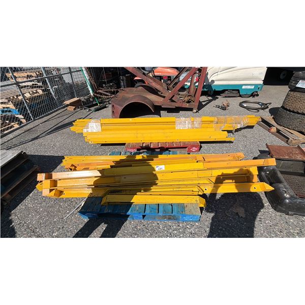 2 PALLETS OF YELLOW STEEL EDGE GUARDS UP TO 12' LONG