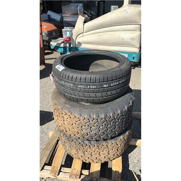 SET OF 2 BF GOODRICH RADIAL ALL-TERRAIN T/A 12R15LT TIRES MOUNTED ON 6 BOLT METAL RIMS & KUMHO