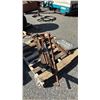 Image 3 : PALLET OF ASSORTED ITEMS INCLUDING; FARM JACKS, PIPE CLAMP & MUD FLAPS