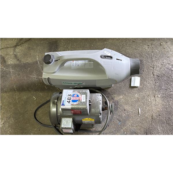 BALDOR INDUSTRIAL ELECTRIC MOTOR AND SM BURE MOO-GUN SPRAYER
