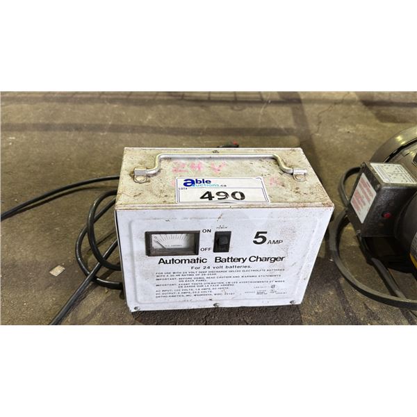 AUTOMATIC BATTERY CHARGER 5AMP/24V