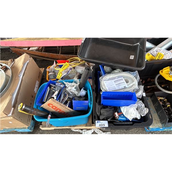 PALLET OF BATHROOM FAUCETS, VENT TERMINATION KITS, ASSORTED SCREWS, NAILS & MORE *MUST TAKE ALL ON