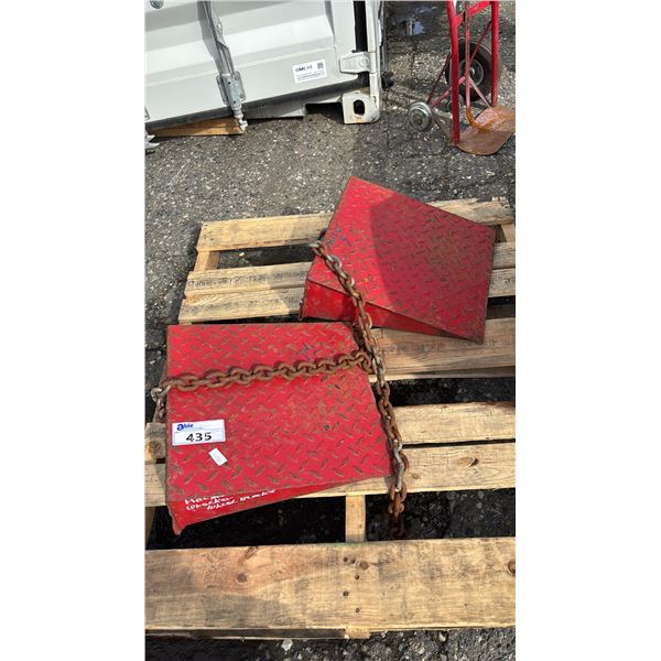 PAIR OF TOW TRUCK WHEEL BLOCKS
