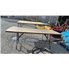 Image 4 : FOLDING WOOD TABLE WITH METAL LEGS 80" X 36.5" X 30.5"