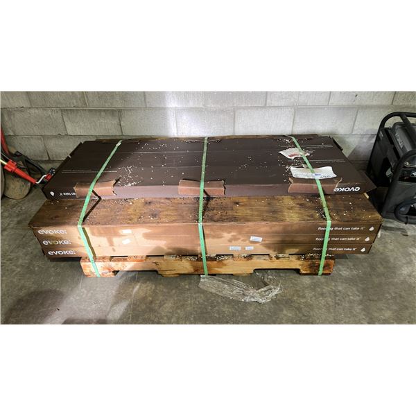 PALLET OF EVOKE FALLON CANYON COLLECTION OAK VINYL FLOORING - 23.43 SQ. FT PER BOX, 18 BOXES =